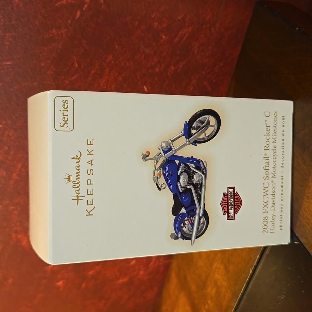 NIB 2009 HALLMARK  2008 FXCWC SOFTAIL ROCKER C HARLEY-DAVIDSON KEEPSAKE ORNAMENT